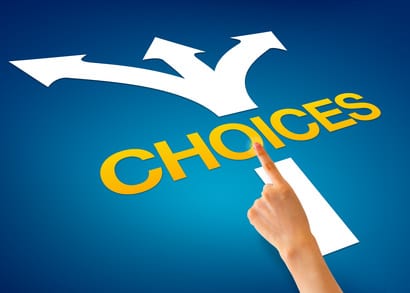 How many options does a binary choice offer