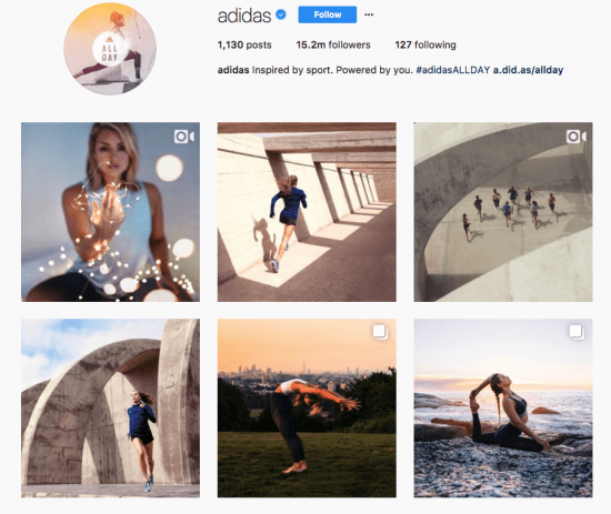 adidas yoga instagram