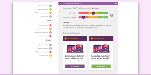 Personalized Learning Plan screenshot