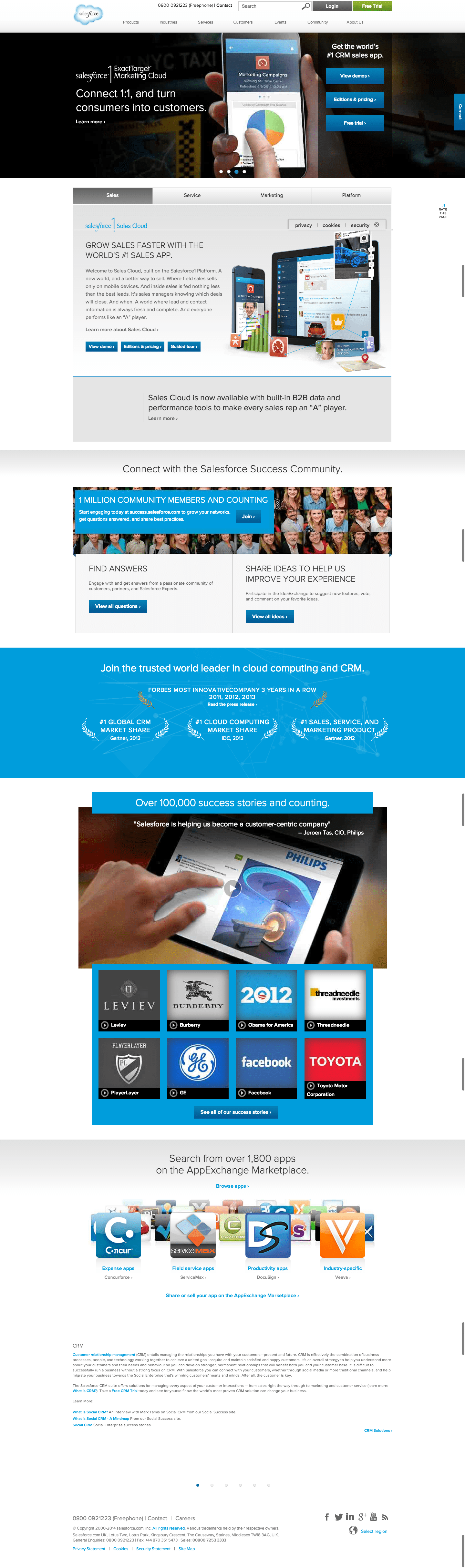 Mobile Responsive home page example