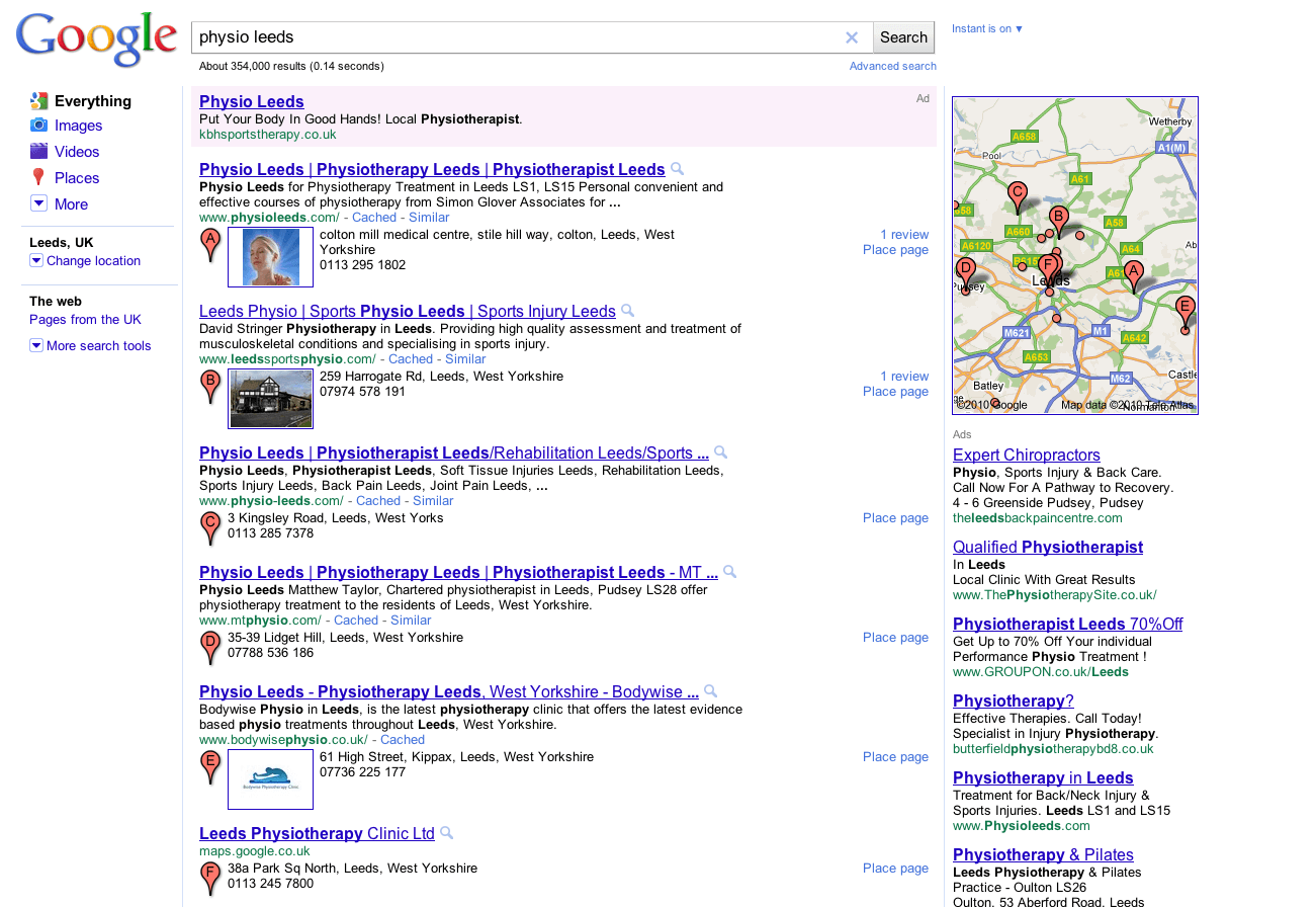 physio leeds - Google Search
