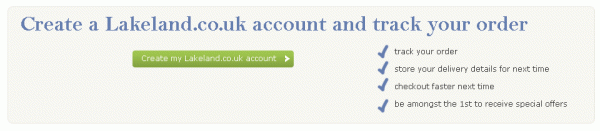 Lakeland create an account option