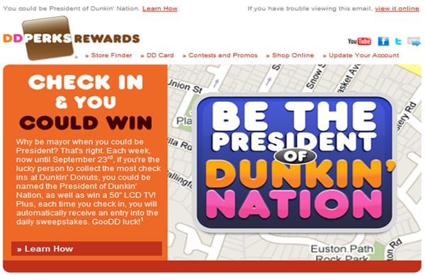 Dunkin’ Donuts 'Be the President of DD' Competition Page