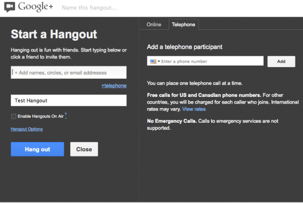 Google plus hangouts on air