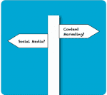 Content marketing relative to social media marketing