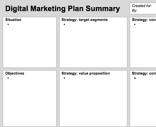 Lean Canvas For Digital Marketing Plans