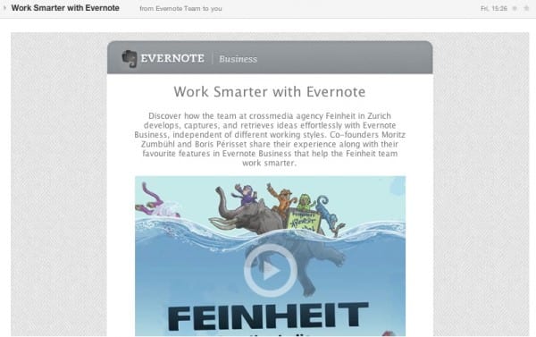 Evernote email case study