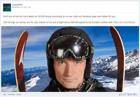 Crystal Ski Facebook Survey