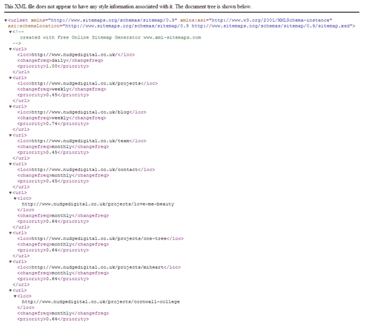 Finalising the XML Sitemap