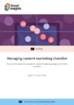 Managing content marketing checklist