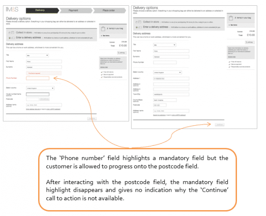 M&S website review