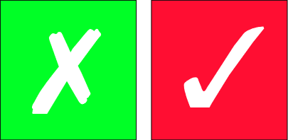 Green No and Red Yes