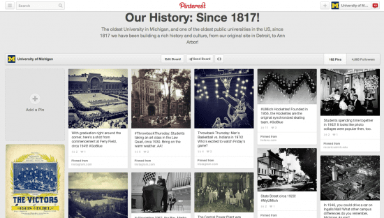 University of michigan history pinterest