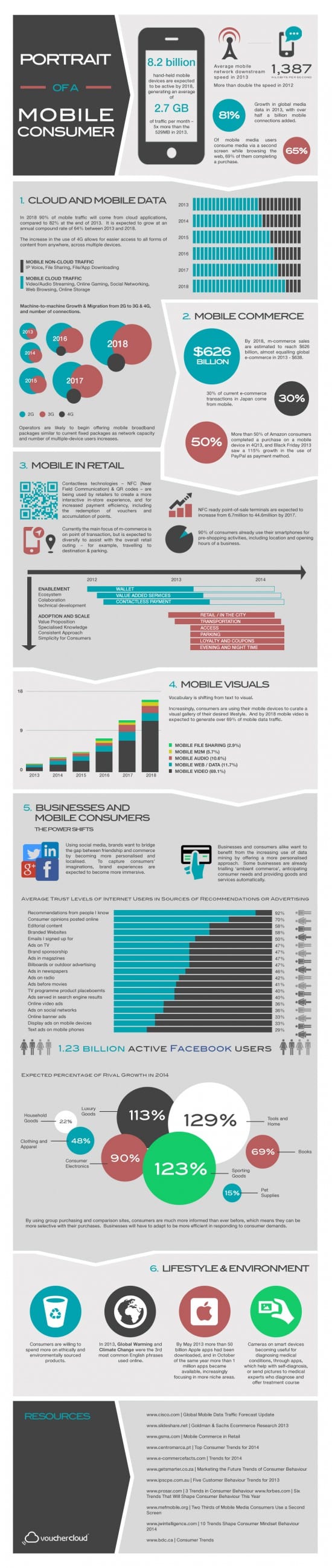 portrait of a mobile user infogrphhic