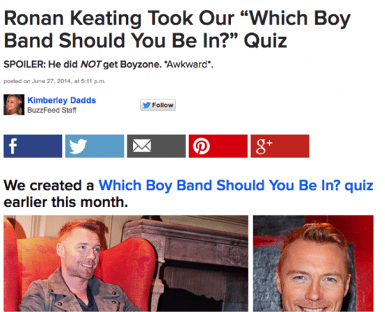 Ronan Keating quiz