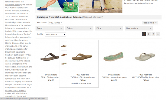 zalando category page