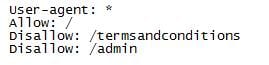 robots txt admin log