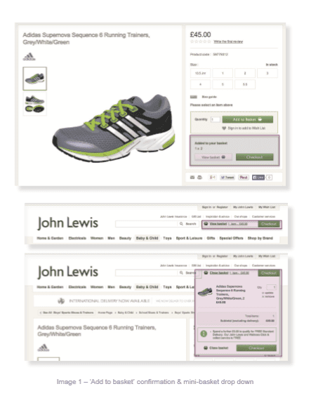 John Lewis check out page