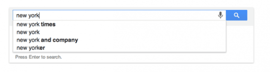 google autocomplete