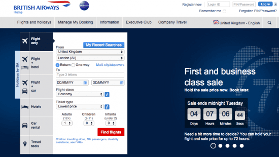 BA website