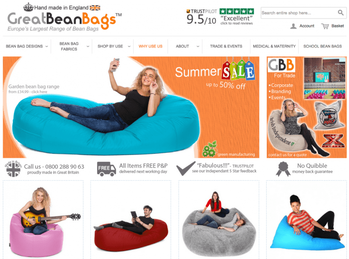 Great Bean Bags Page