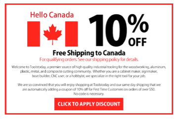 Free shipping to Canada 