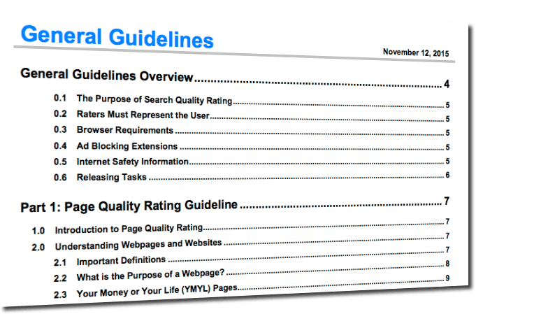 Google Search Quality Guidelides - November 2015