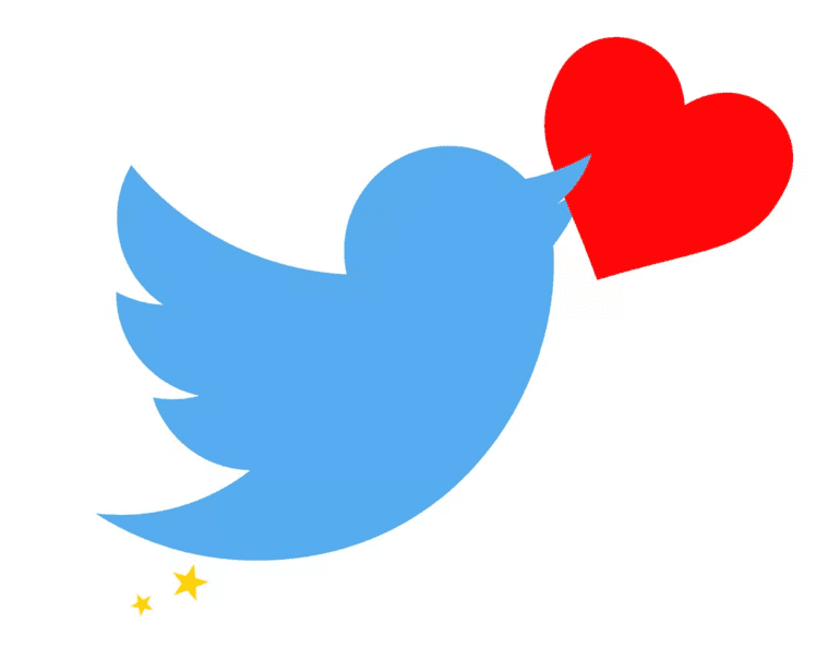 Twitter hearts 