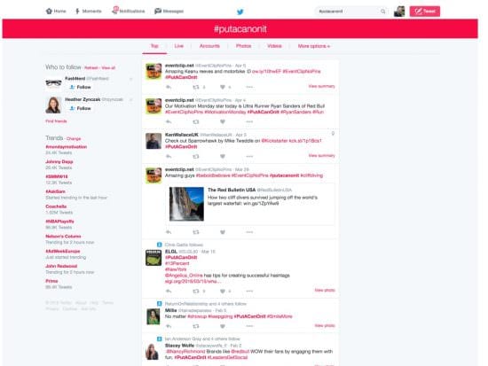 RedBull hashtag Twitter stream