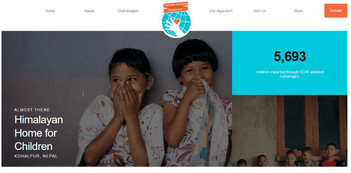 charity site flat design 