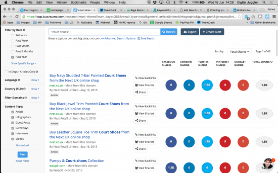 Buzzsumo content research