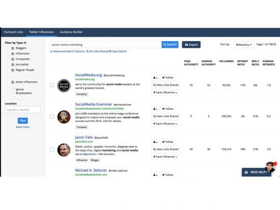 Buzzsumo content search