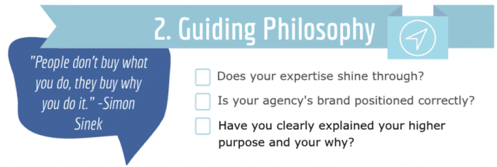 digital marketing agency proposal - guiding philosophy section