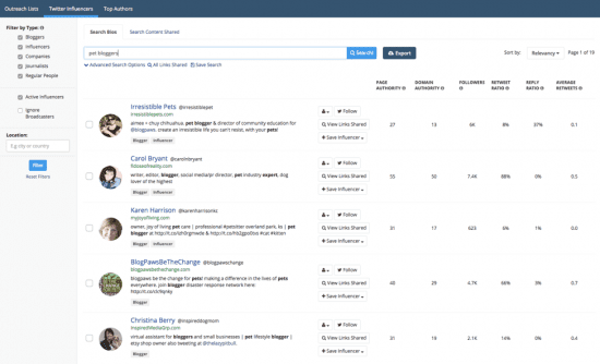 Buzzsumo keyword search