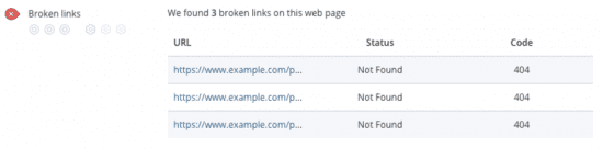 SEO audit - broken links