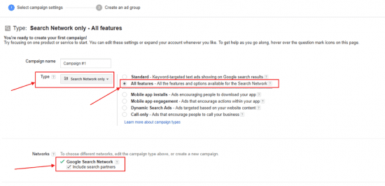 google ads - search partners