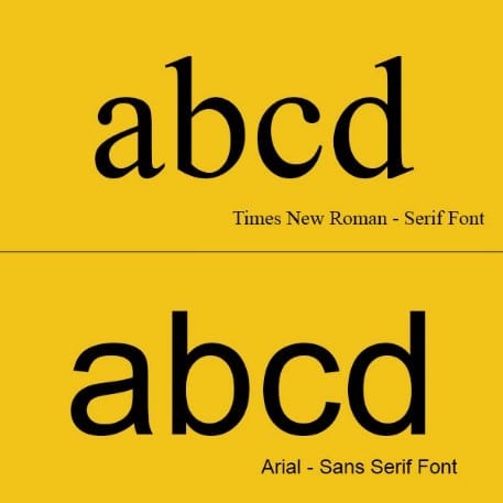 Sans vs Serif