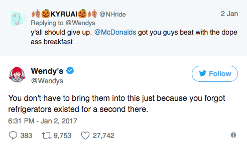 Wendy's social media