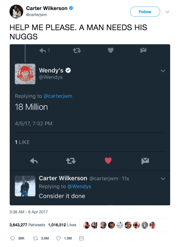 Wendy's year supply of chicken nuggets