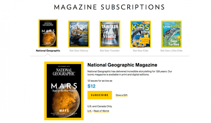 national geographic landing page