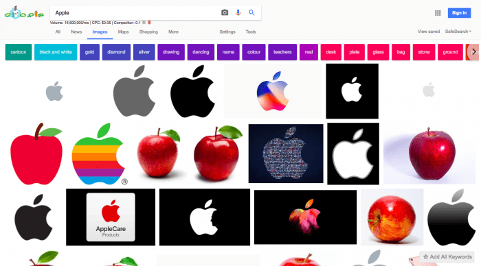 Apple Google search images