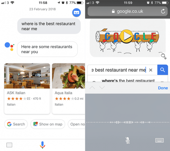 Voice search