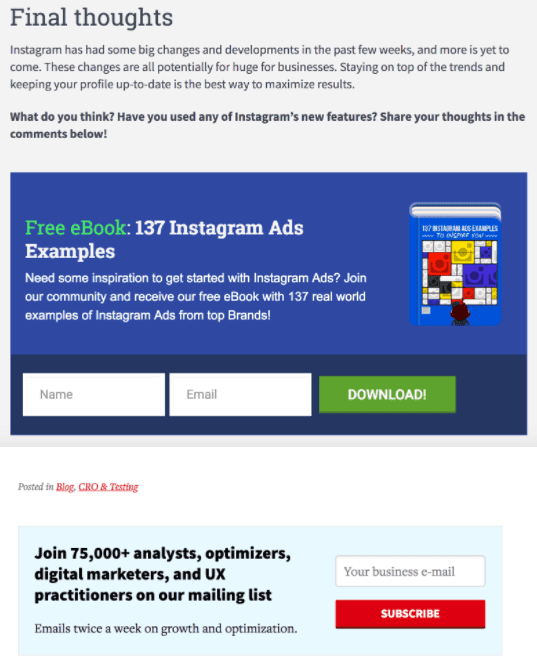 Blog - under post banners
