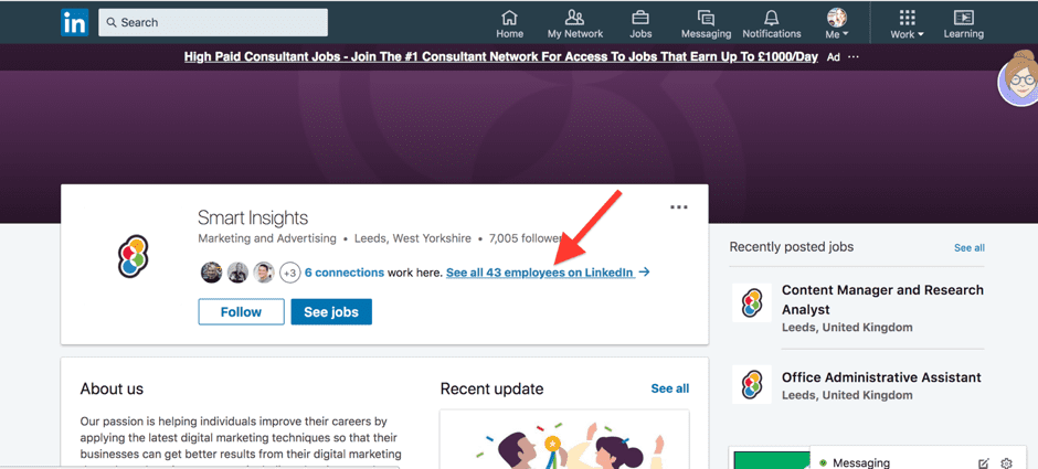 company linkedin page