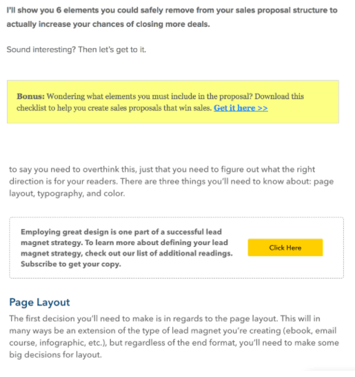 inline content