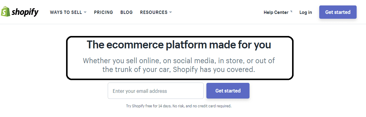 Shopify headline