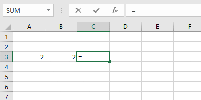 Using cells to calculate.