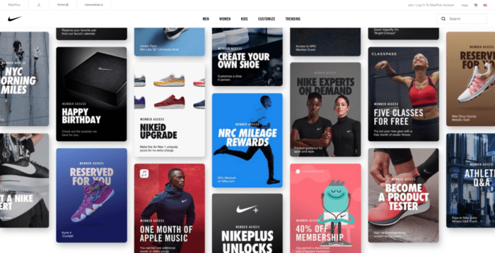 Online brand experience - Nike