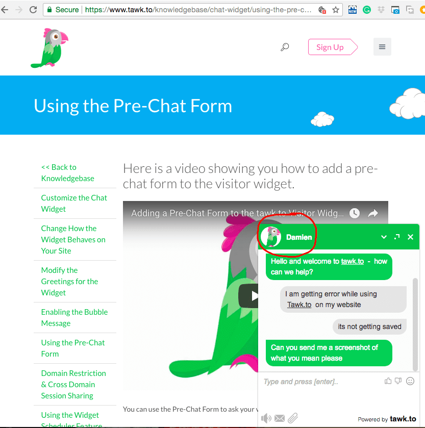 Tawk.to-chatbot