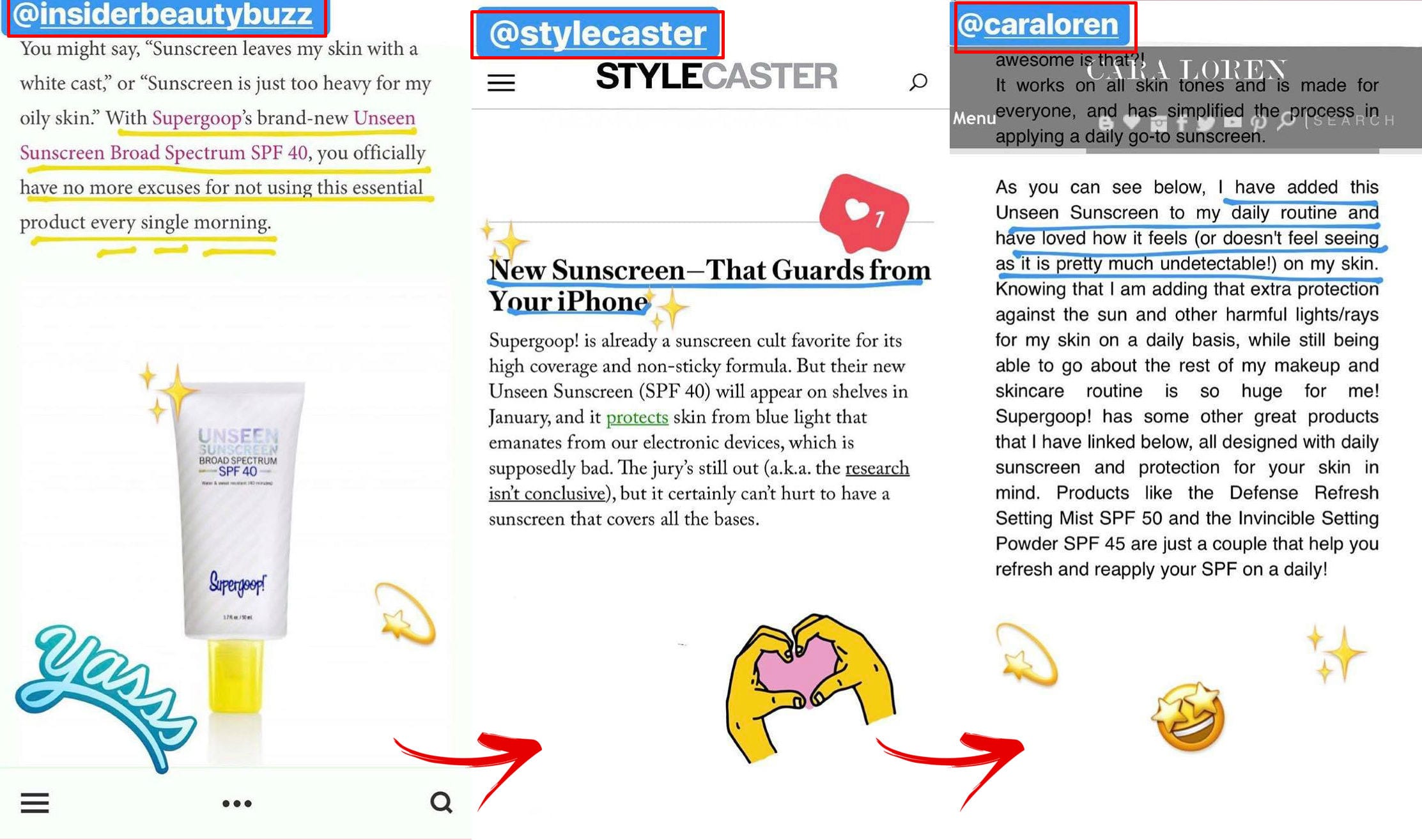 testimonials supergoop - Cracking Instagram's Code with Ephemeral Content